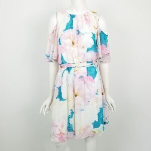 NWT Calvin Klein Floral Cold Shoulder Dress